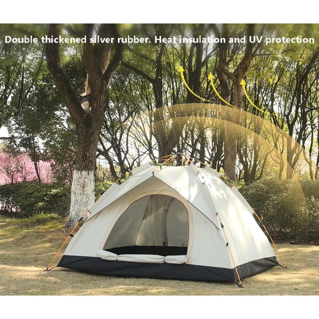 Camping Tent 3-5 Person Family Tent (Beige)