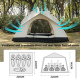 Camping Tent 3-5 Person Family Tent (Beige)