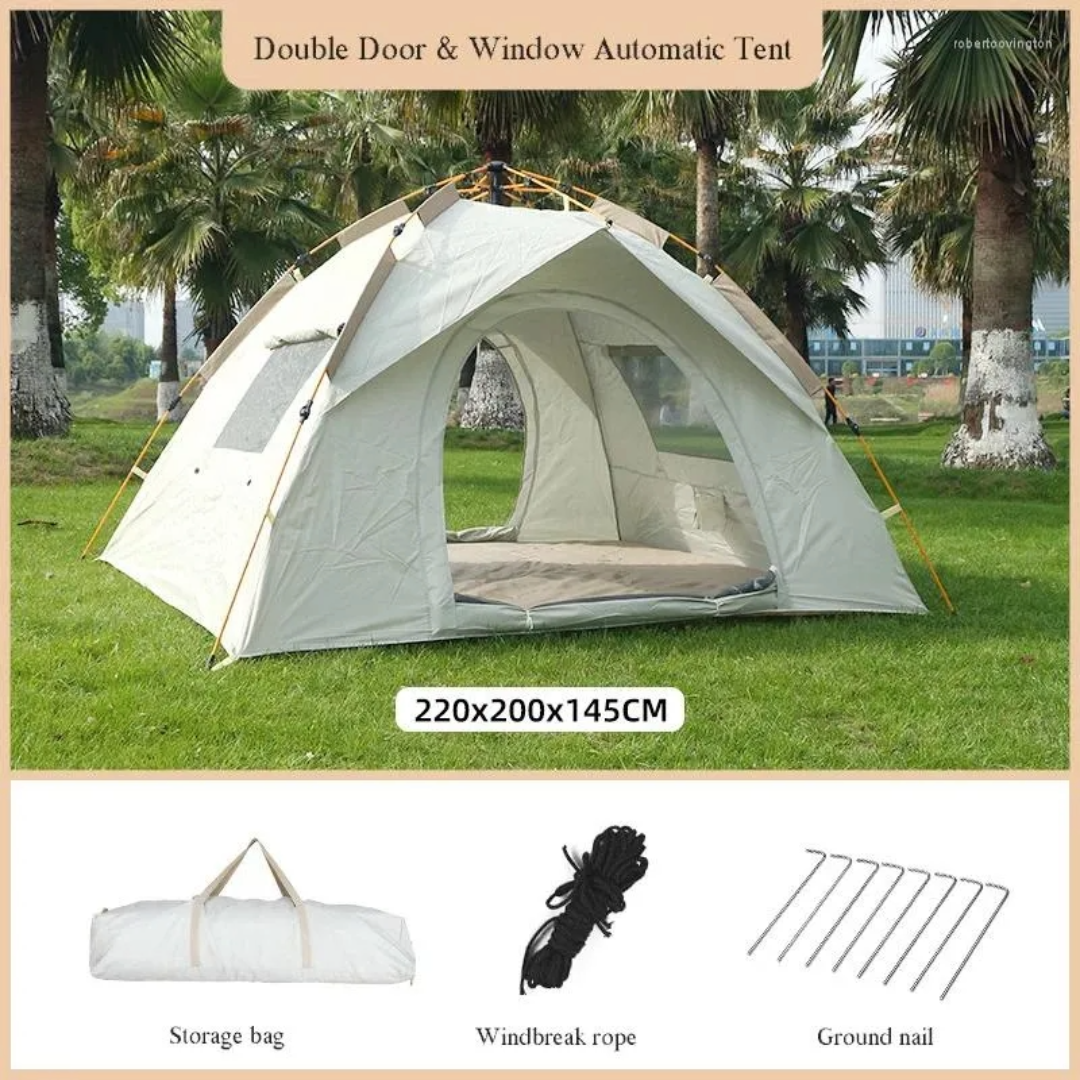 Camping Tent 3-5 Person Family Tent (Beige)