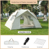 Camping Tent 3-5 Person Family Tent (Beige)