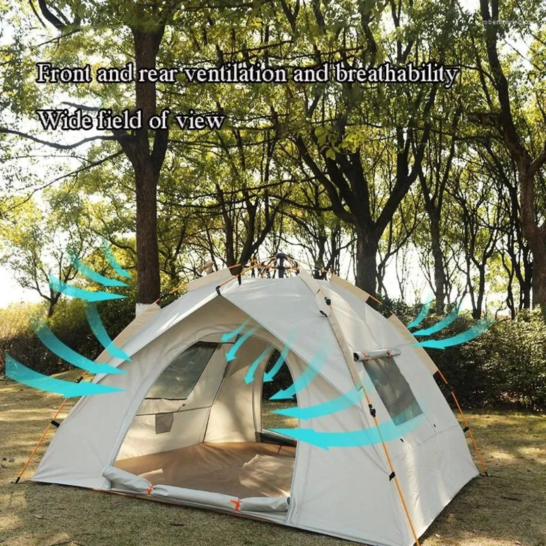 Camping Tent 3-5 Person Family Tent (Beige)