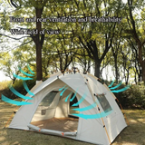 Camping Tent 3-5 Person Family Tent (Beige)