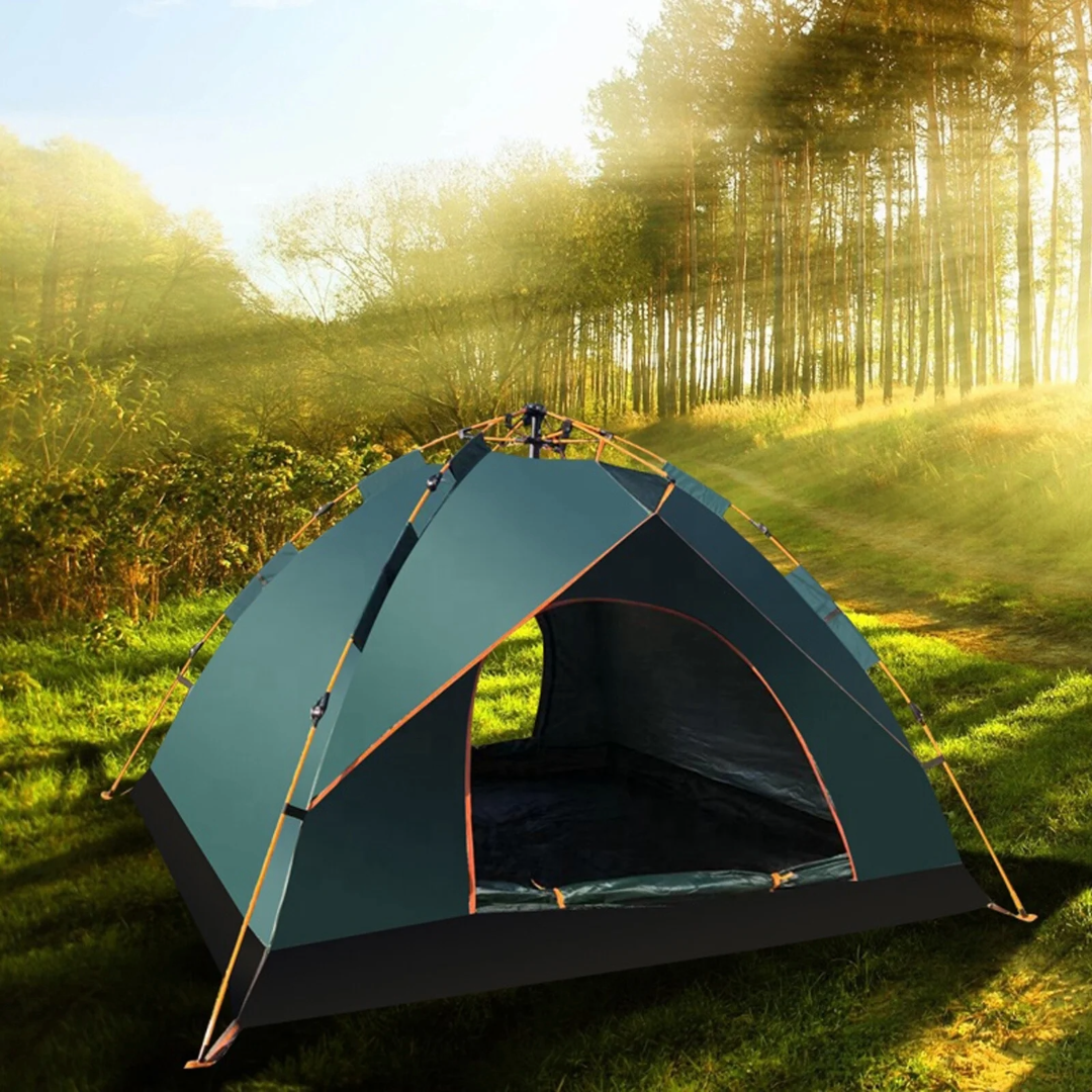 Camping Tent Outdoor Camping Hiking Tent 3-5 Person (Dark Green)