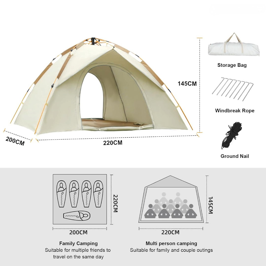 Camping Tent Outdoor Camping Hiking Tent 3-5 Person