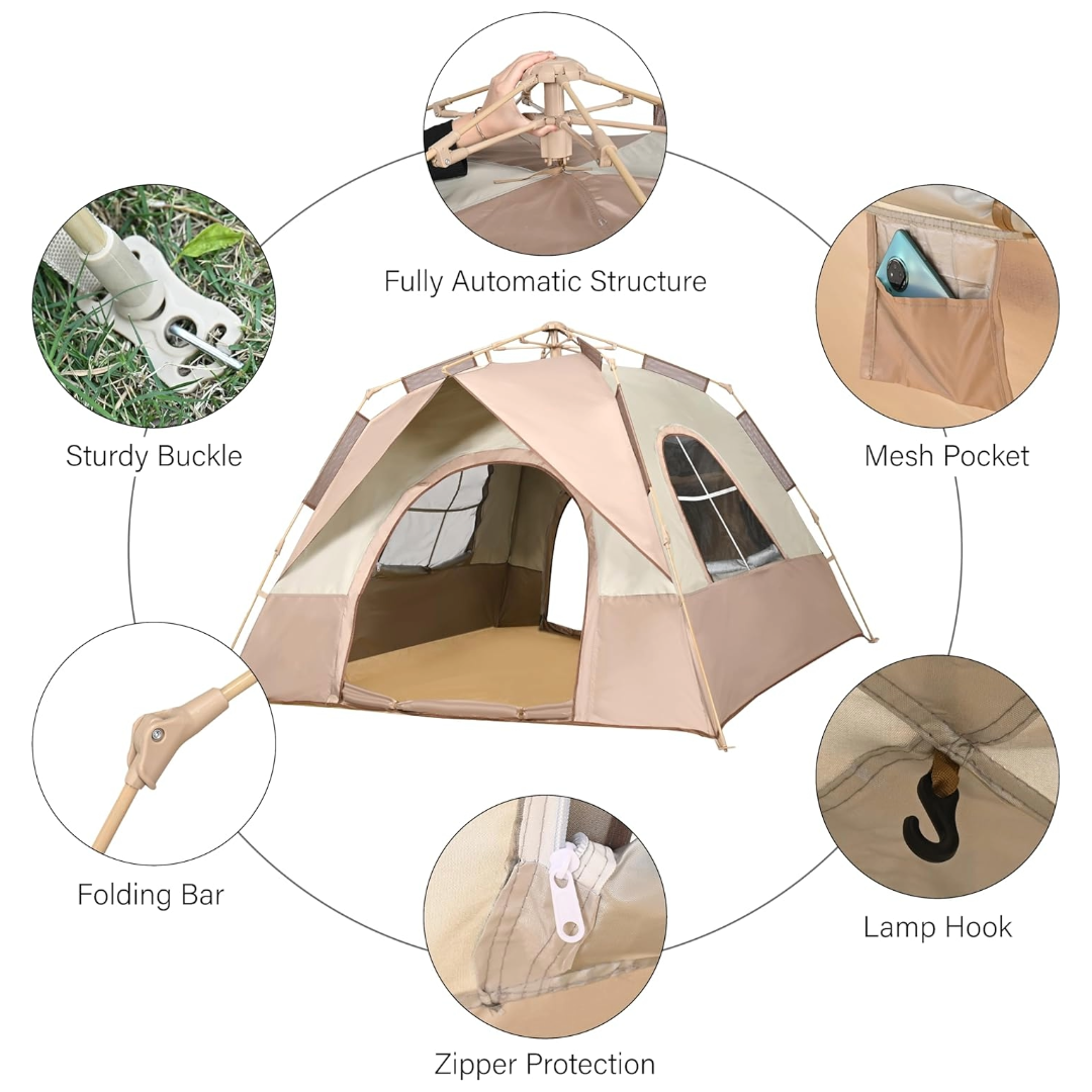 Camping Tent 3-5 Person Heavy Fabric Material
