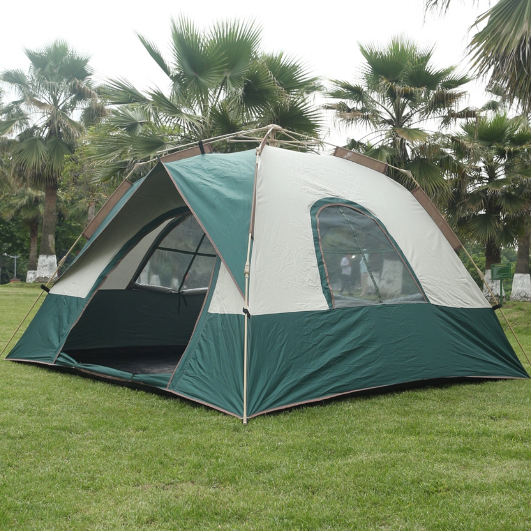 Camping Tent 3-5 Person Heavy Fabric Material (Green)