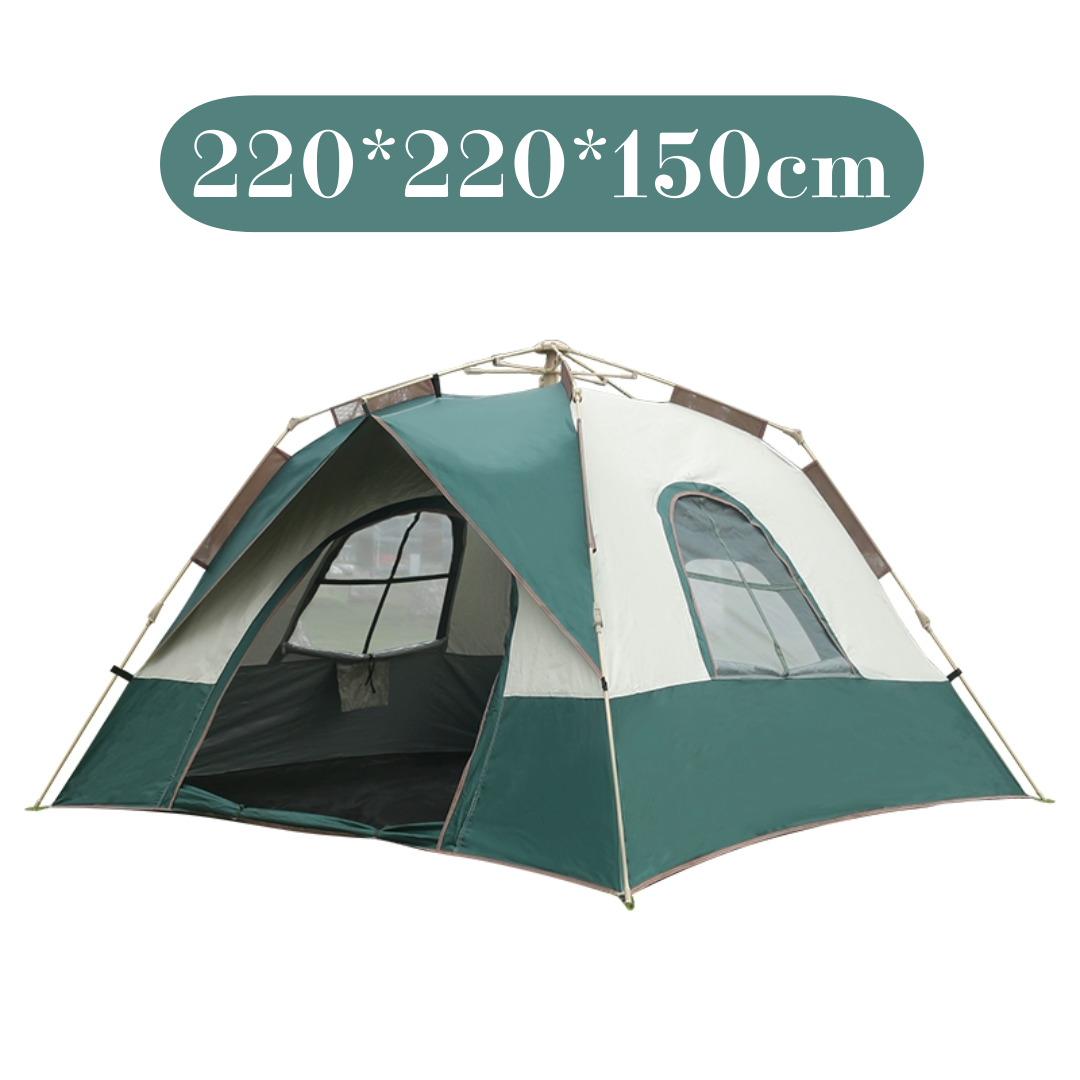 Camping Tent 3-5 Person Heavy Fabric Material (Green)