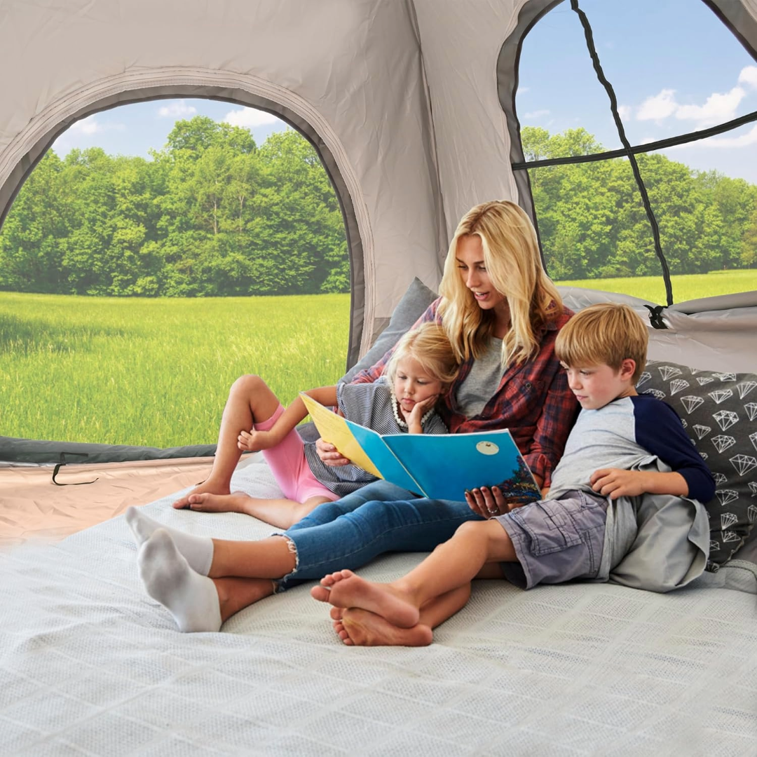 Camping Tent 3-5 Person Heavy Fabric Material (Green)
