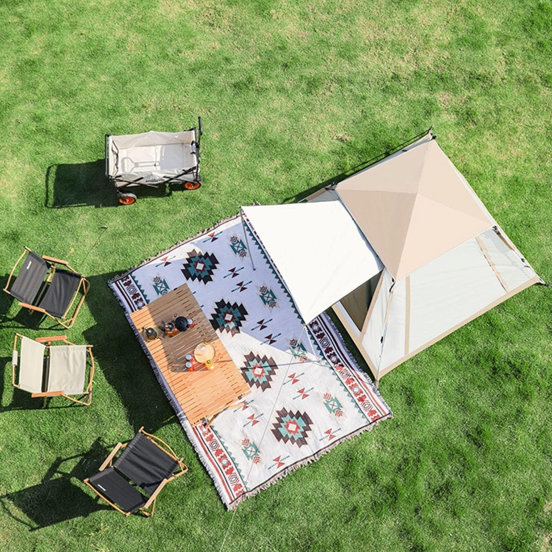 Camping Tent With Canopy 3-5 Person Outdoor Tent