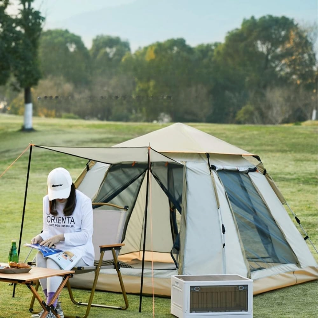 Camping Tent With Canopy 3-5 Person Outdoor Tent