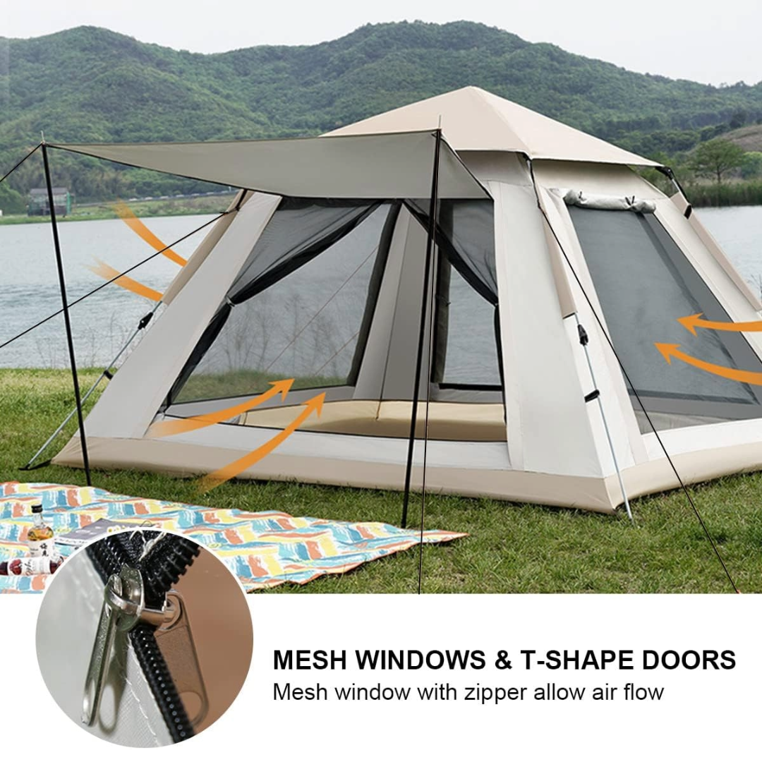 Camping Tent With Canopy 3-5 Person Outdoor Tent