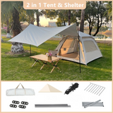 Camping Tent With Canopy 3-5 Person Tent