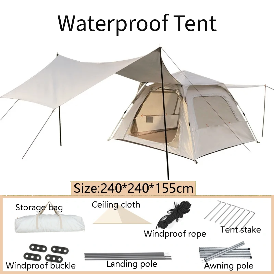 Camping Tent With Canopy 3-5 Person Tent