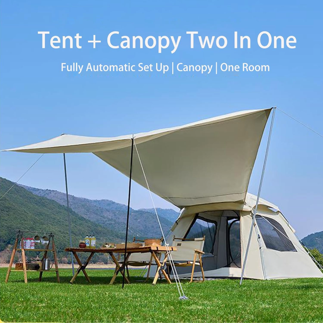 Camping Tent With Canopy 3-5 Person Tent