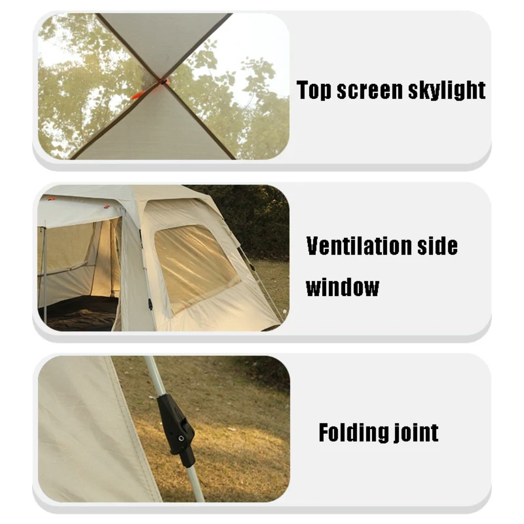 Camping Tent With Canopy 3-5 Person Tent