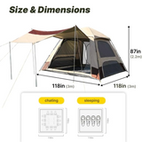 Camping Tent with Canopy