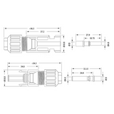 1 Pair MC4 Solar Panel Connectors Male Female