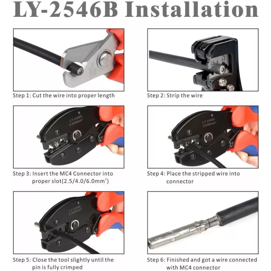 Crimping Tool / Solar Crimper MC4 Kit / MC4 Solar Crimper