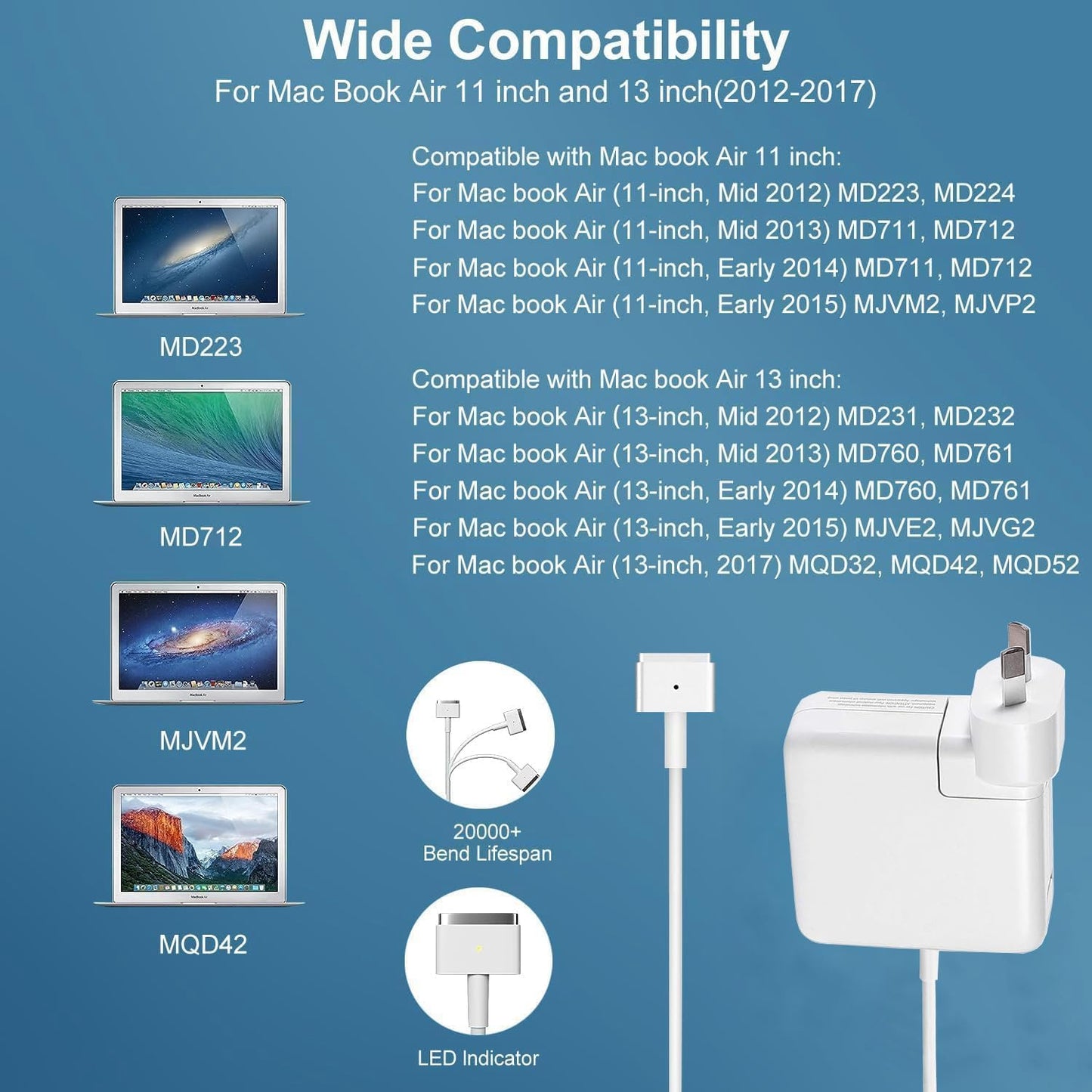 45W Macbook Air Replacement Charger