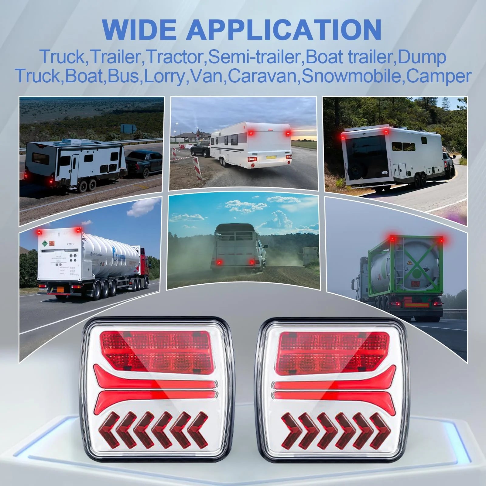 Trailer Light Portable Wireless LED Trailer Truck Tail Lights
