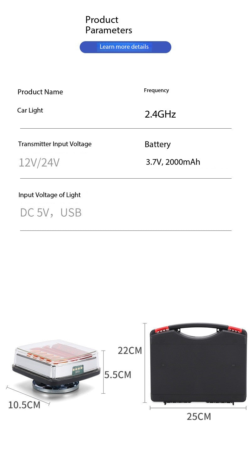 Trailer Light Portable Wireless LED Trailer Truck Tail Lights