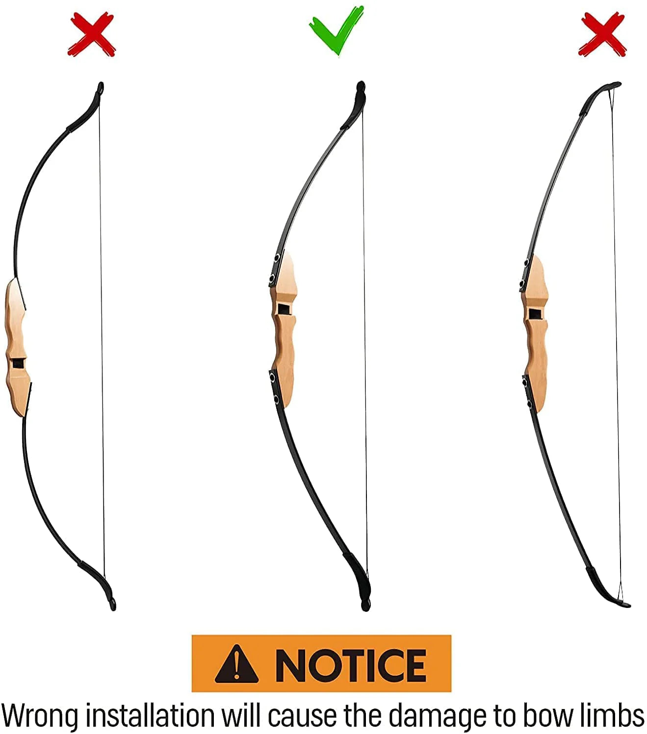 40lbs Archery High Strength Hunting Recurve Bow (Wood)