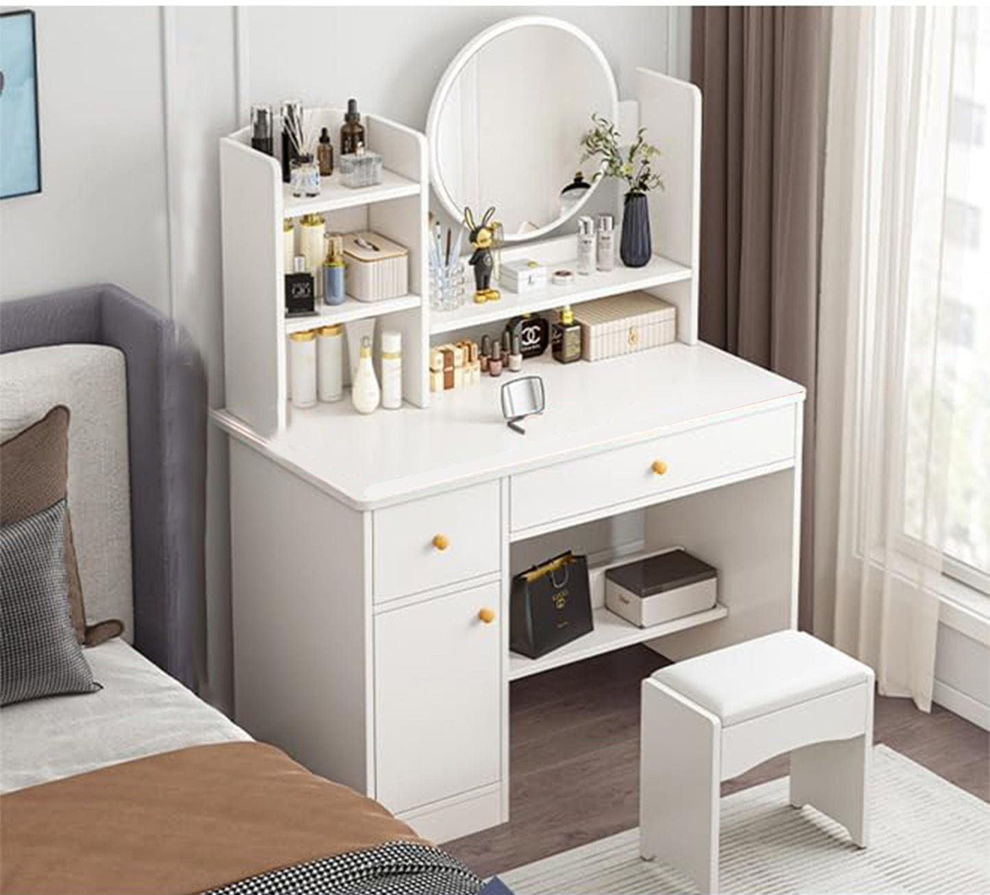 Dressing table with LED Mirror