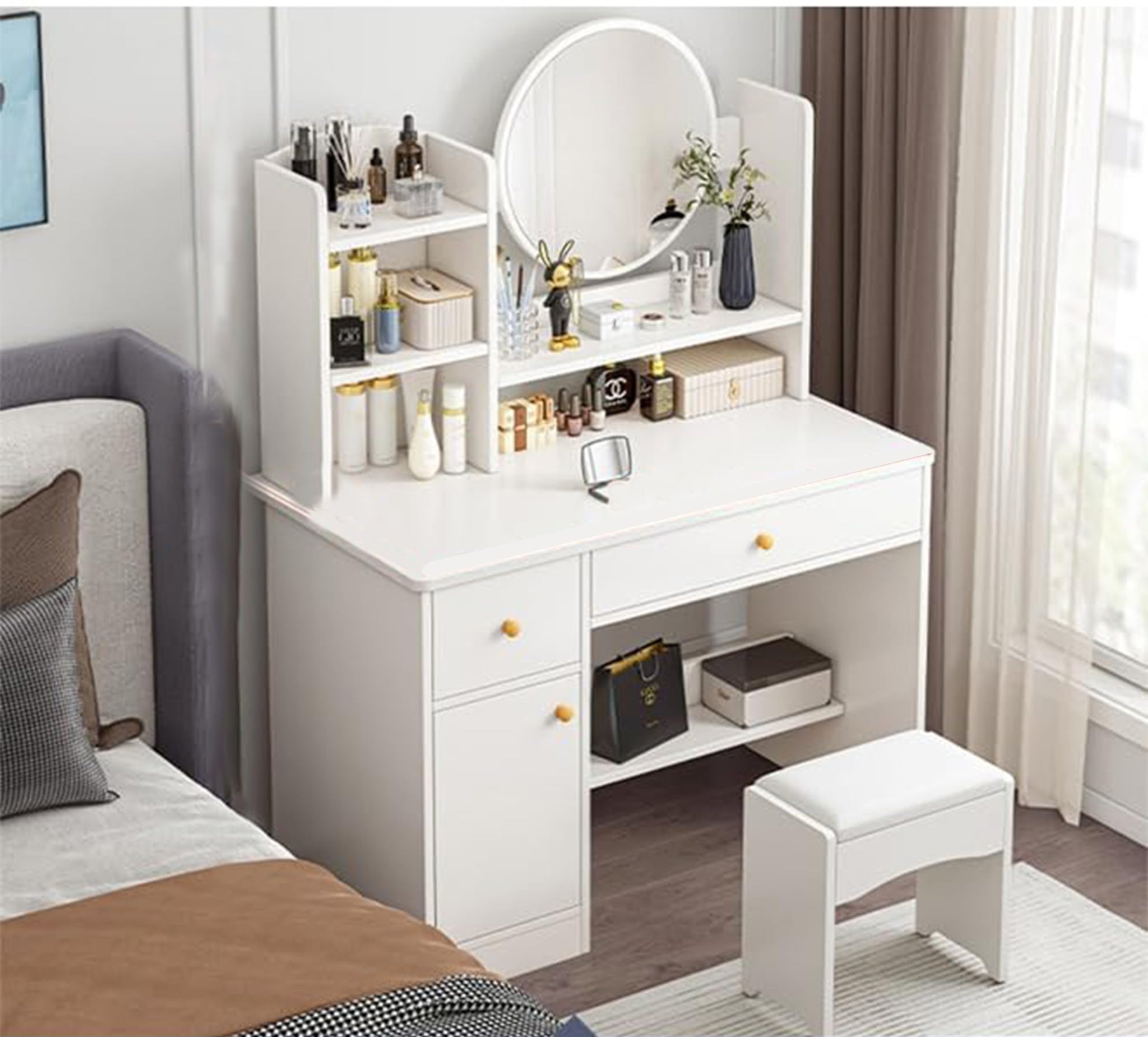 Dressing table with LED Mirror