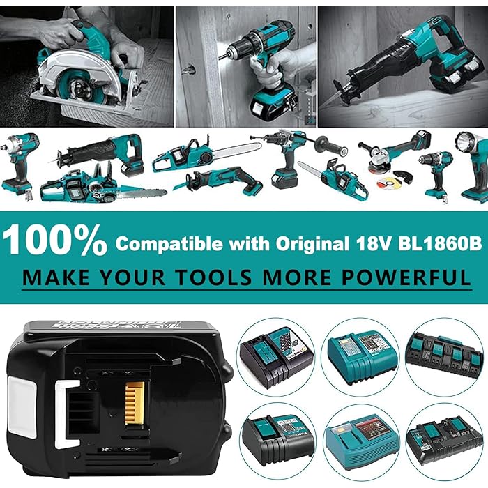 Makita 18V 8.0Ah Li-ion Replacement Battery