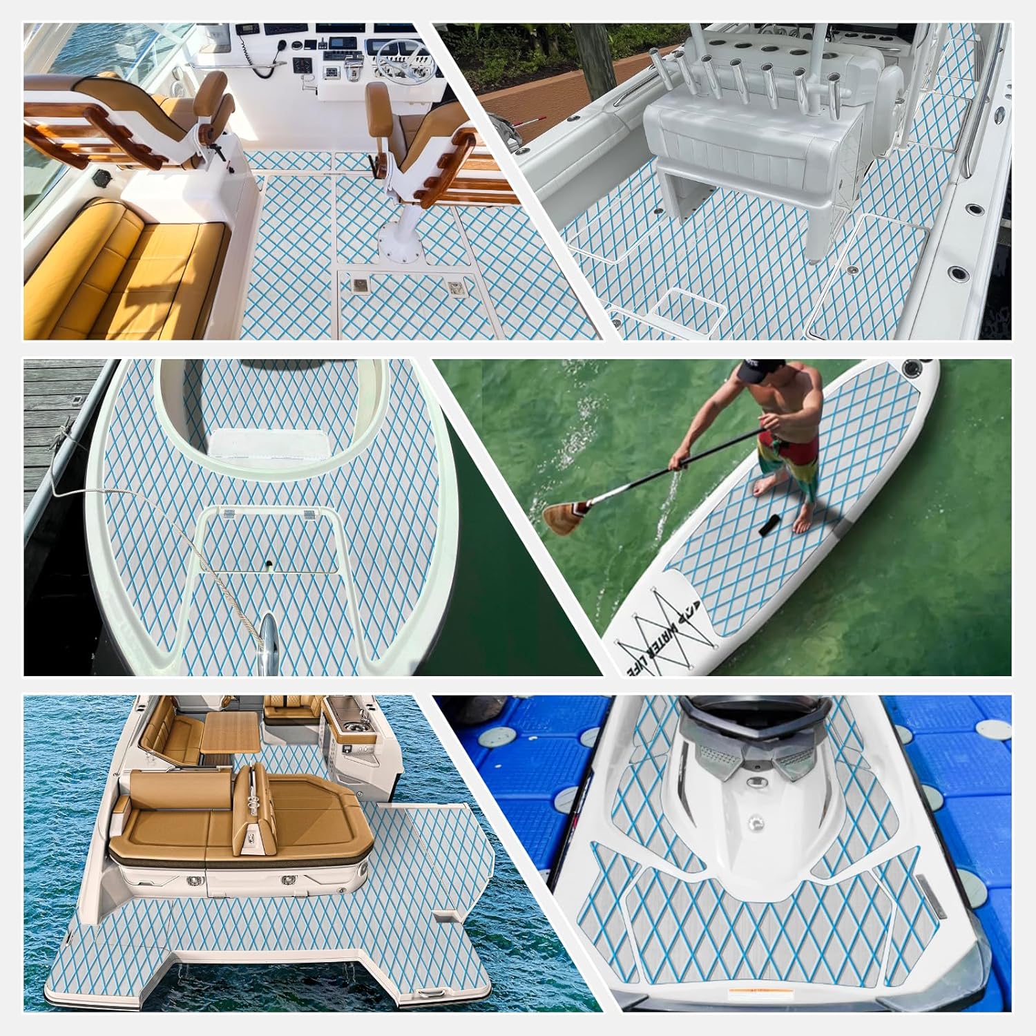 Marine Carpet Teak Boat Flooring Mat
