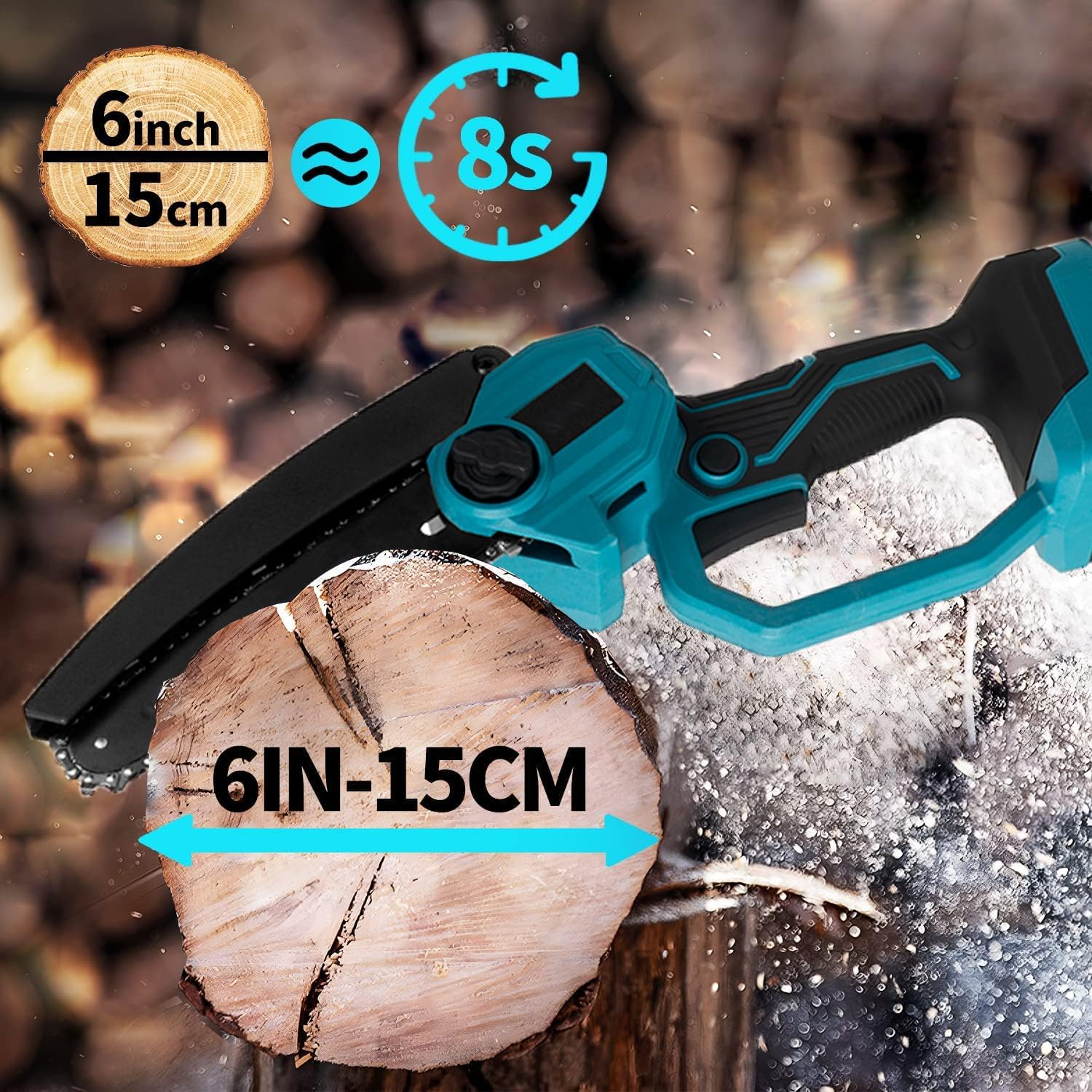 Mini Chainsaw Cordless Power ChainSaws 6"