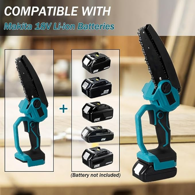 Mini Chain saw Cordless Power Chain Saws 6" with Extension Pole & Battery System