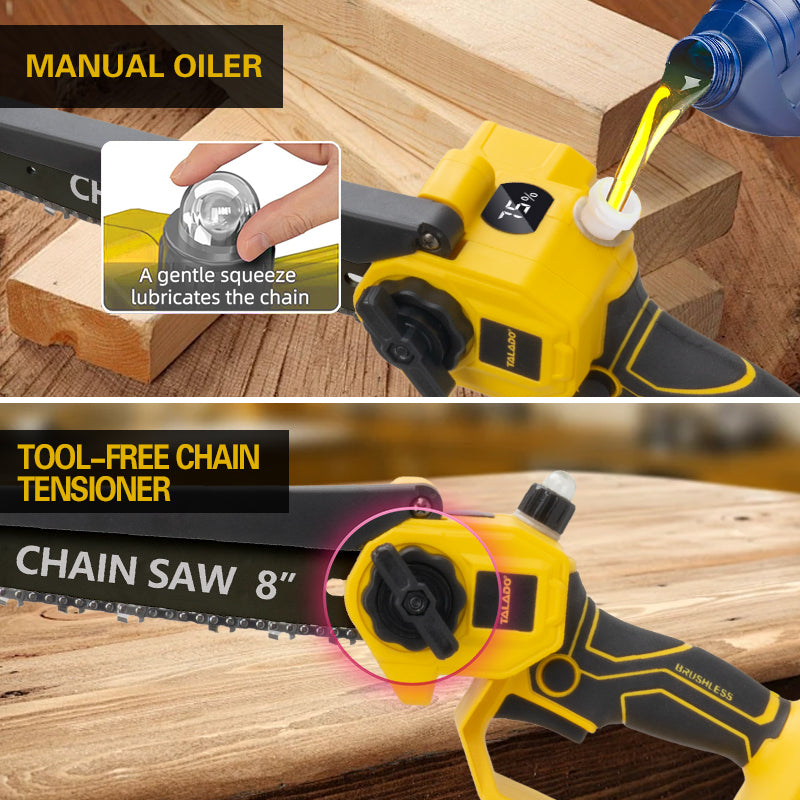 Mini Chainsaw Cordless Power ChainSaws 8"