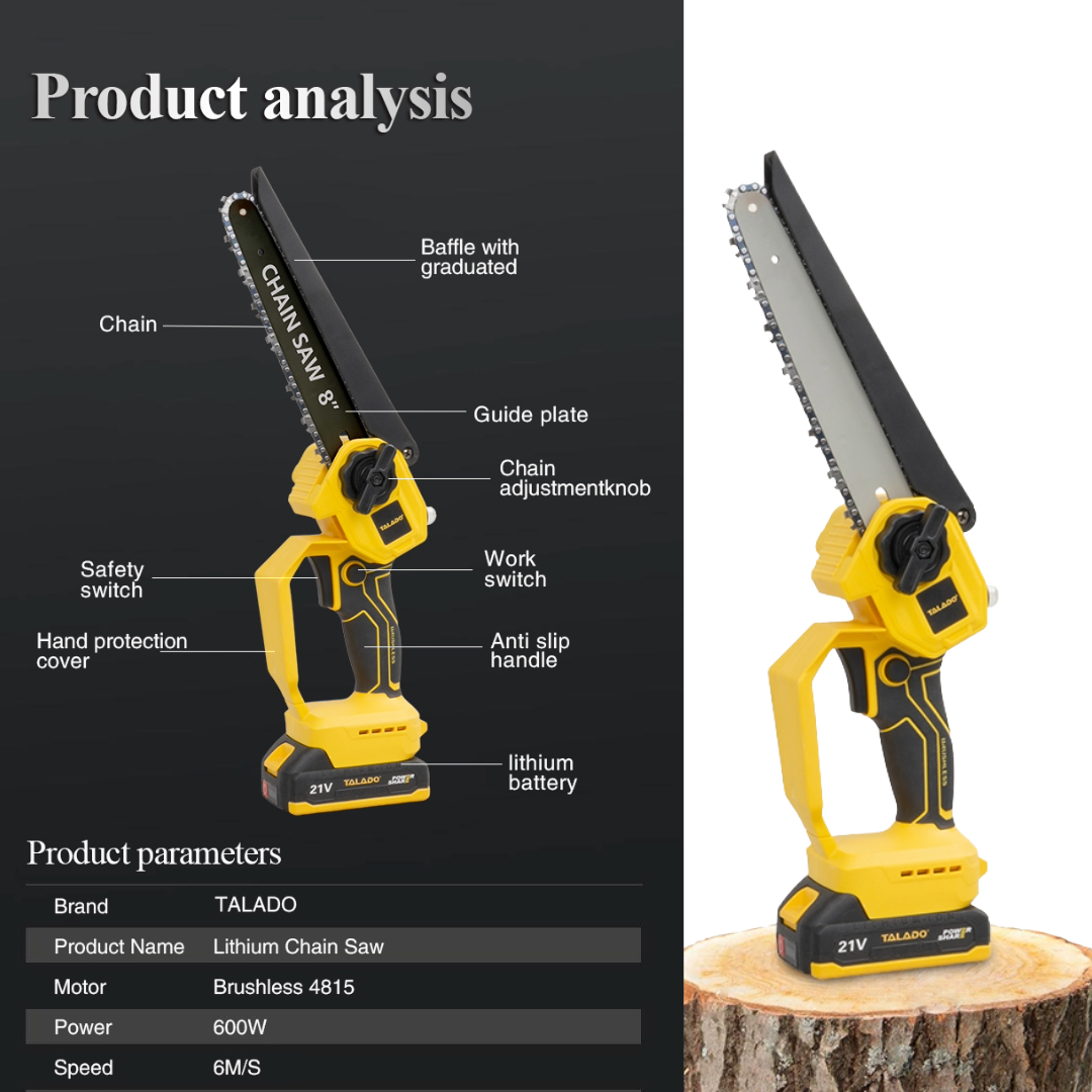 Mini Chainsaw Cordless Power ChainSaws 8"