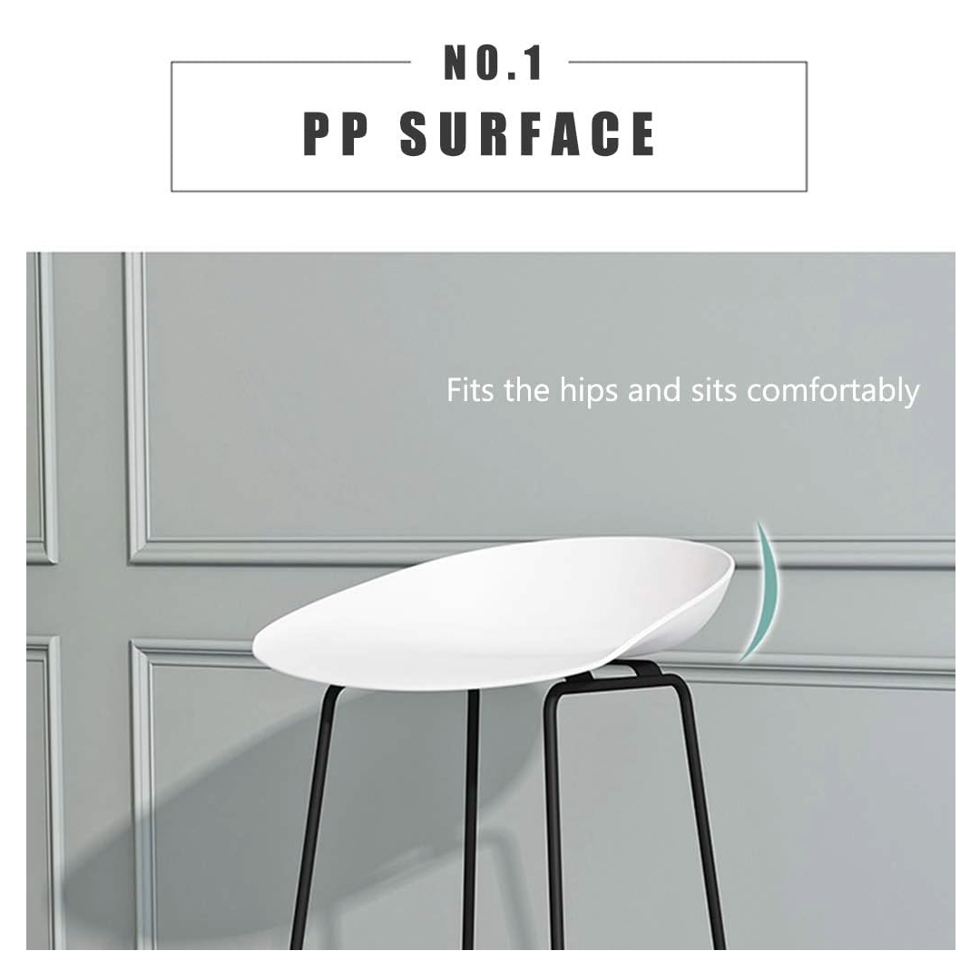 Modern Scandinavian Bar Stool Metal Leg BarStool