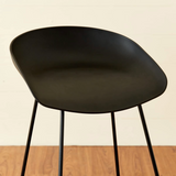 Modern Scandinavian Bar Stool Metal Leg BarStool