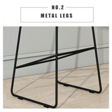 Modern Scandinavian Bar Stool Metal Leg BarStool