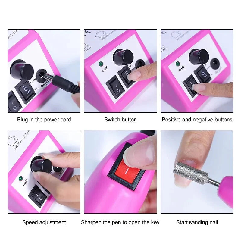 Nail Drill Kit Manicure 20000RPM Professional pedicure electric