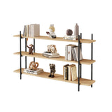 3 Tier Bookshelf Console Table Hallway Flower Table (Natural Wood)