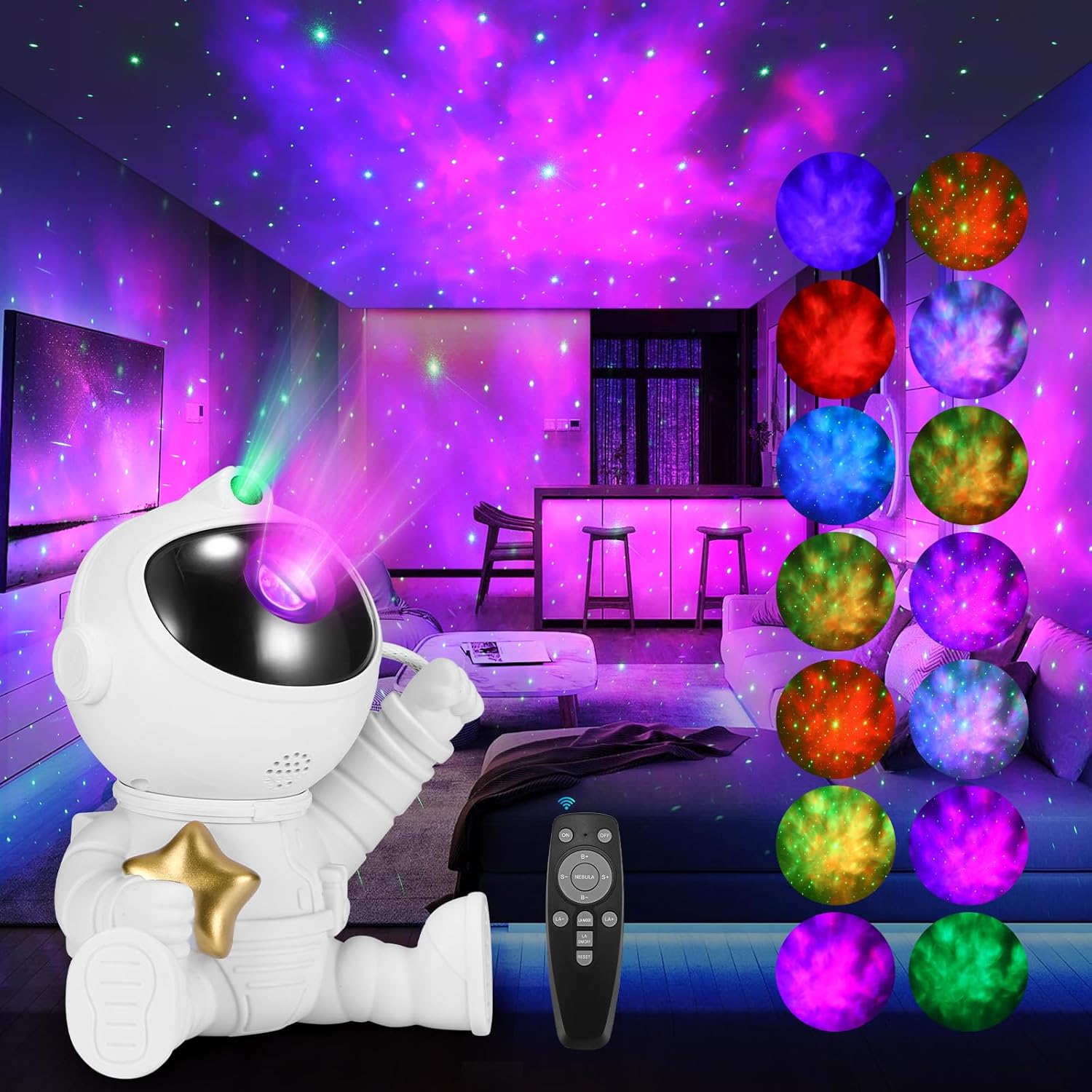 Astronaut Galaxy Night Light Projector (Star)