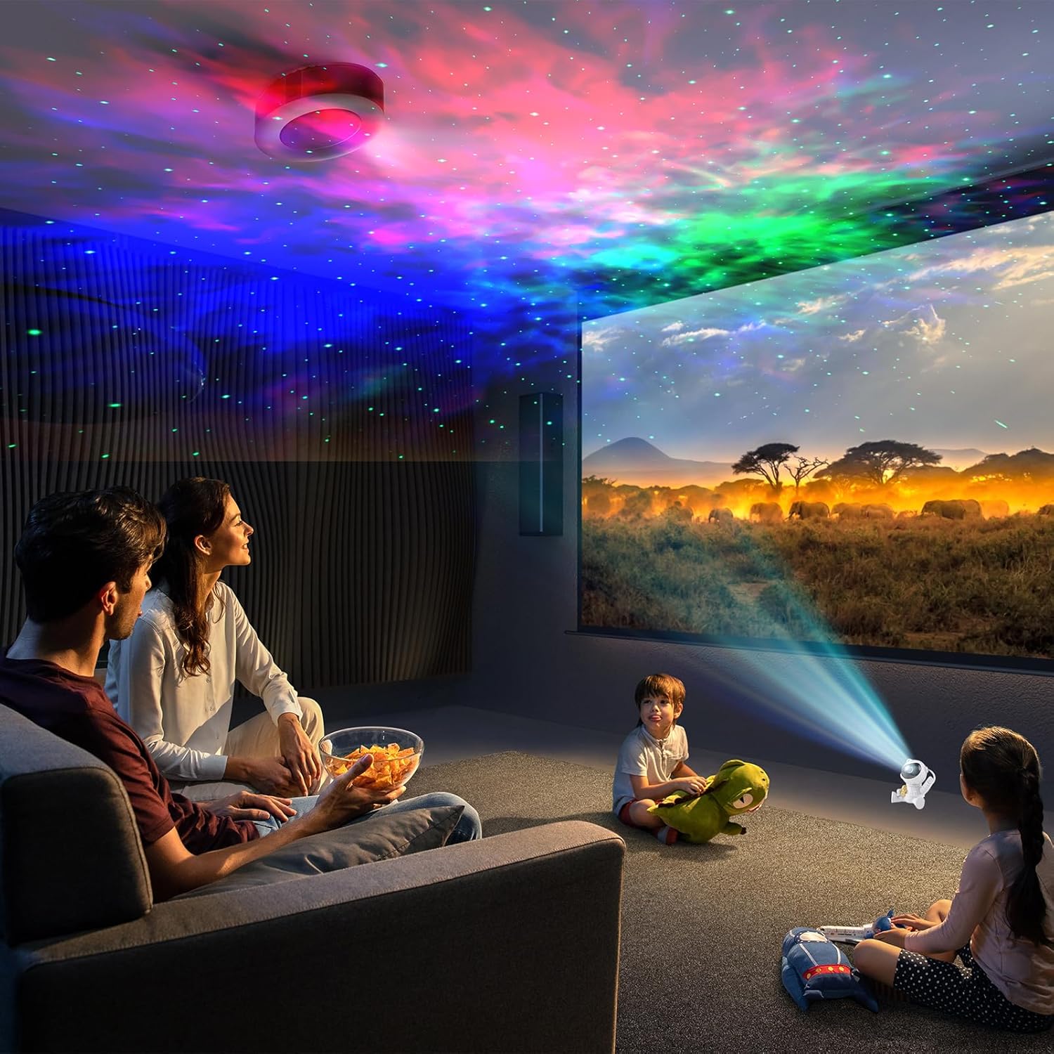 Astronaut Galaxy Night Light Projector (Star)