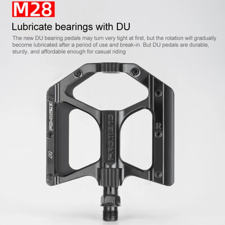Mountain Bike Pedal Non Slip Du Bearings Classic Design (Black)