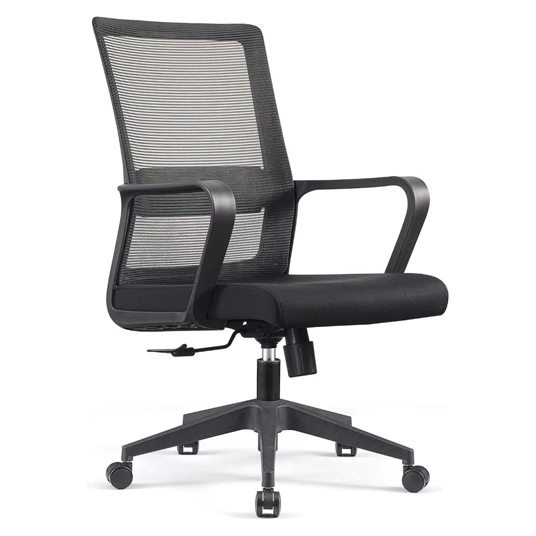 Adjustable Office Chair Study Computer Chair (Black)