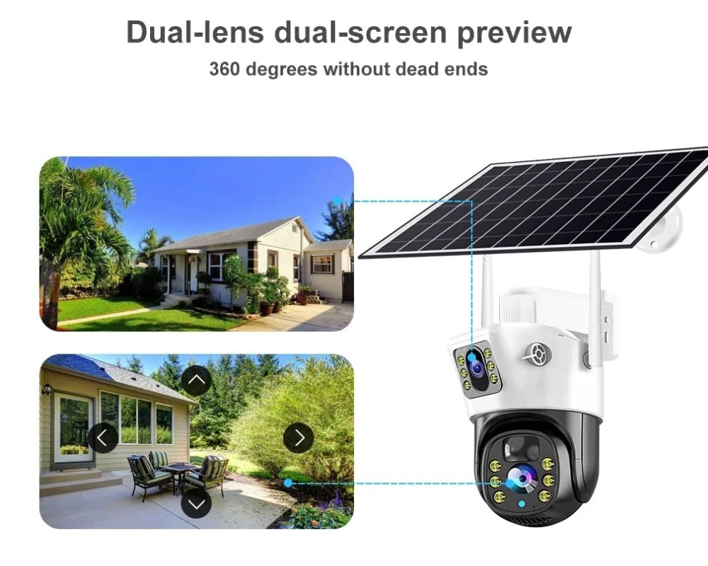 Outdoor Solar Wifi Security Camera 1080P