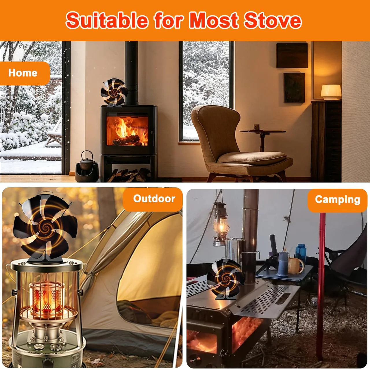 Stove Fan Heat Powered Stove Fan