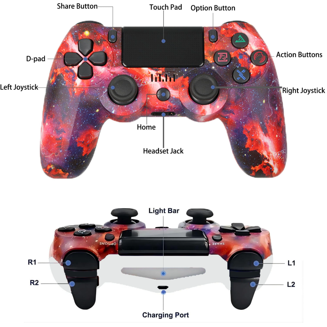 Wireless PS4 Controller (Red)