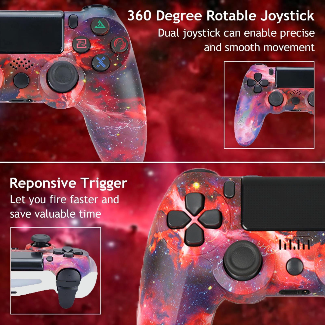 Wireless PS4 Controller Replacement (Red)