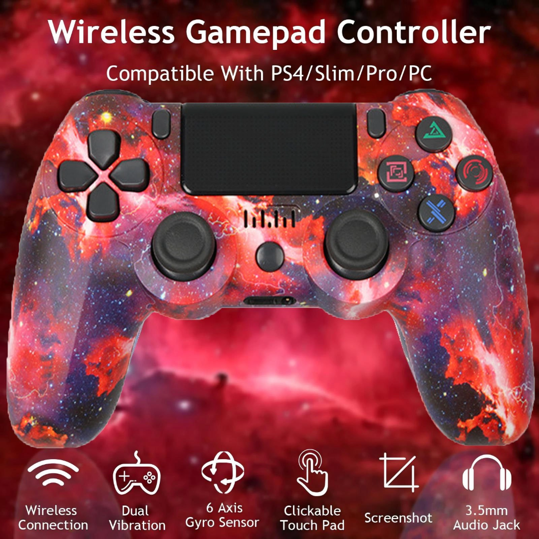 Wireless PS4 Controller Replacement (Red)