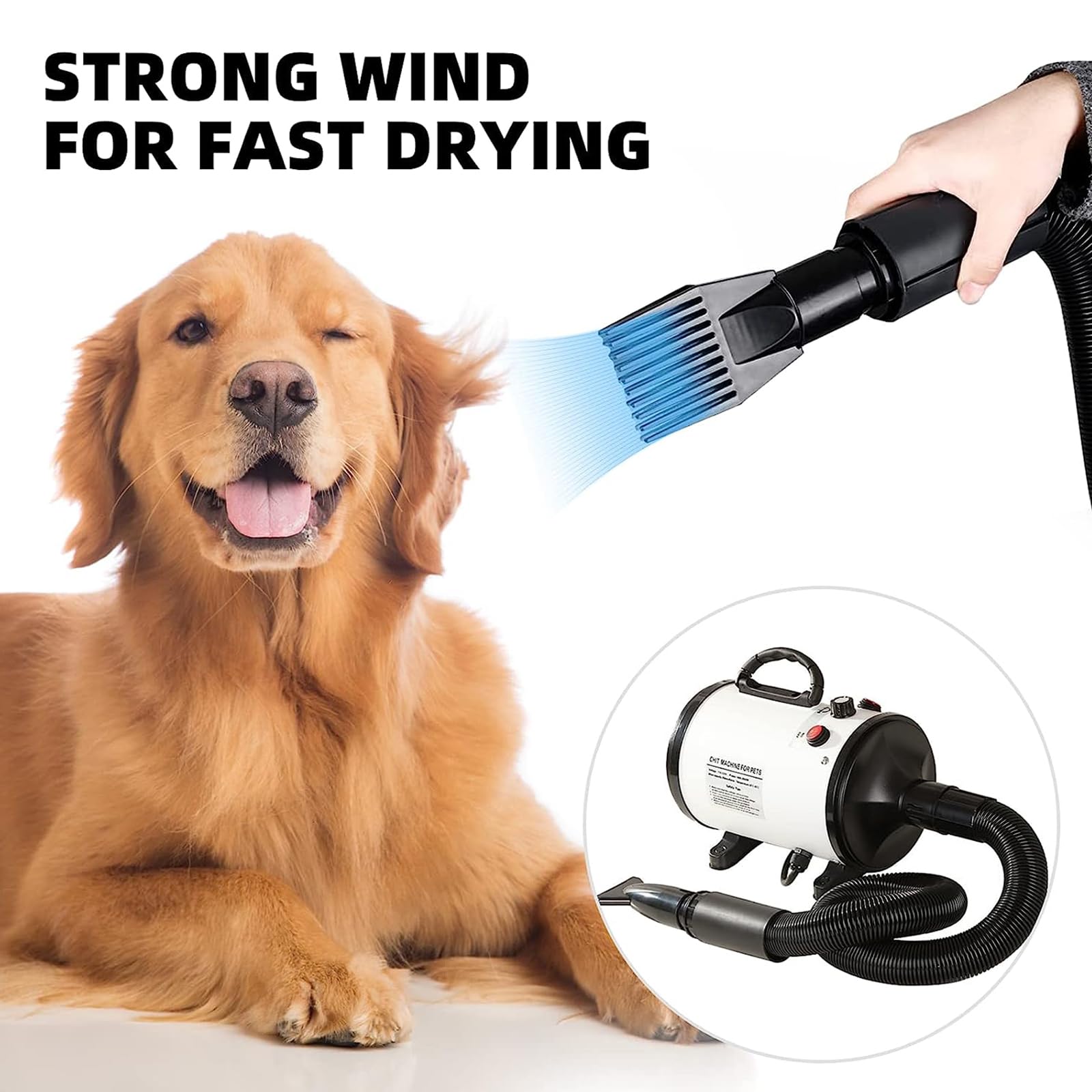 Pet Hair dryer Blower Heater White