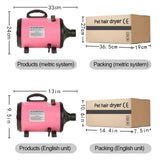Pet Hair Dryer Grooming Blower Pink